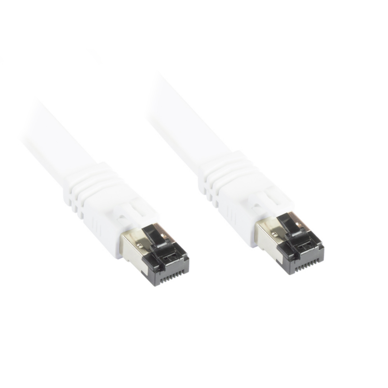 Good Connections  FLACH-Patchkabel Cat. 8.1 U/FTP HF 2000MHz weiß 5m | 04014619726097