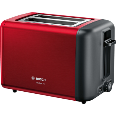 TAT3P424 Kompakt Toaster, DesignLine, Edelstahl rot