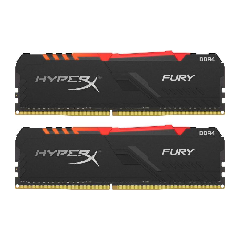 HyperX 16GB (2x8GB)  Fury RGB DDR4-2666 CL16 RAM Gaming Arbeitsspeicher | 00740617293128