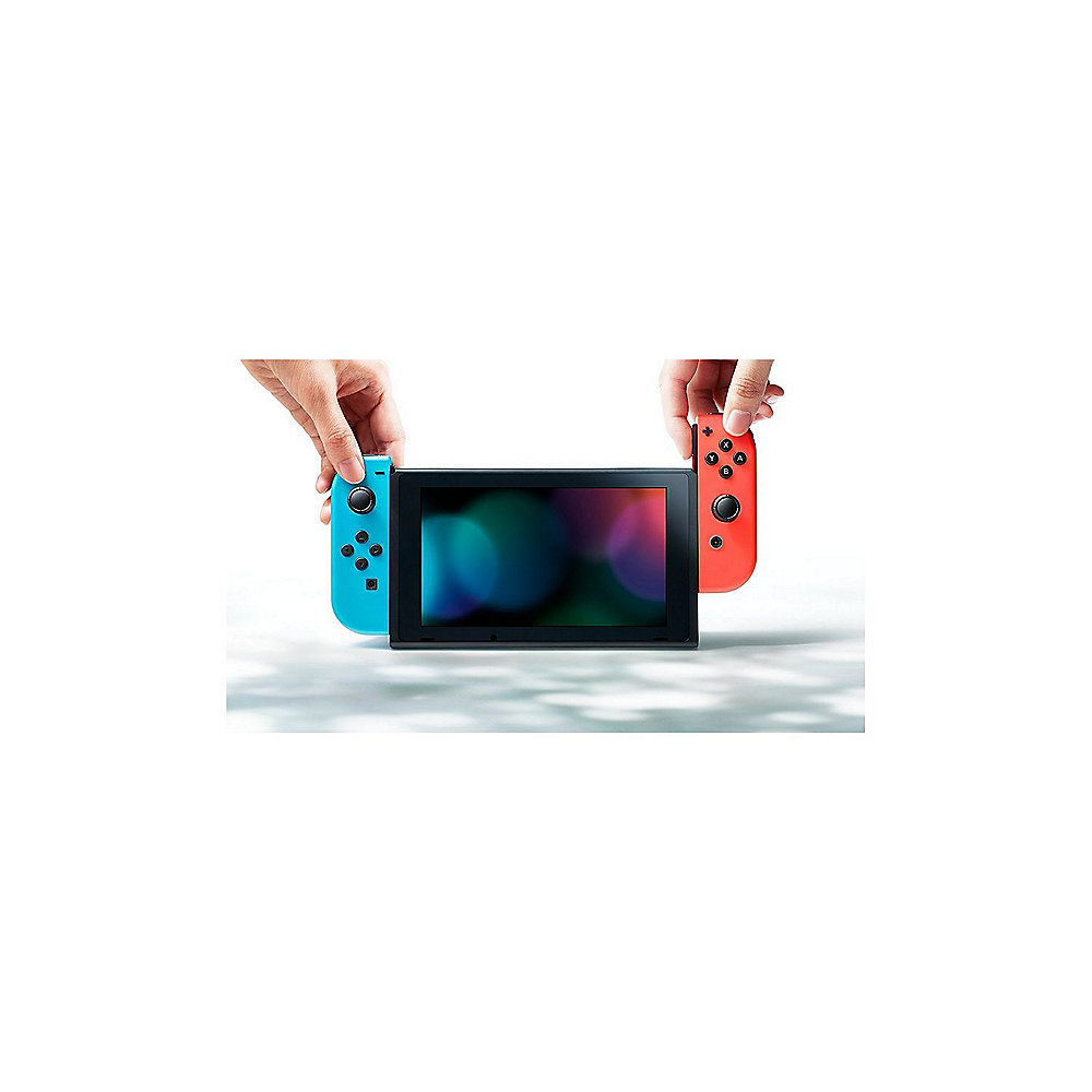 Nintendo Switch Konsole + Joy-Con Neon-rot/-blau mit verbesserter Akkuleistung