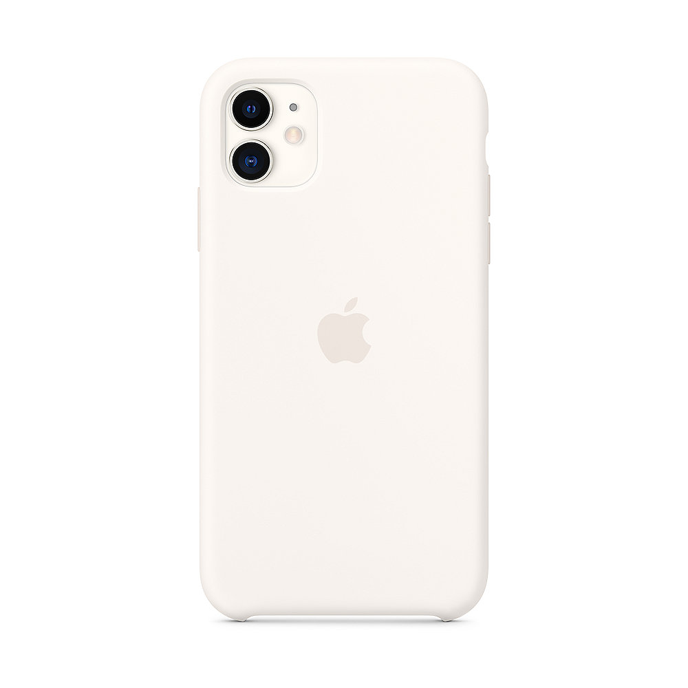 Apple Original iPhone 11 Silikon Case-Weiß
