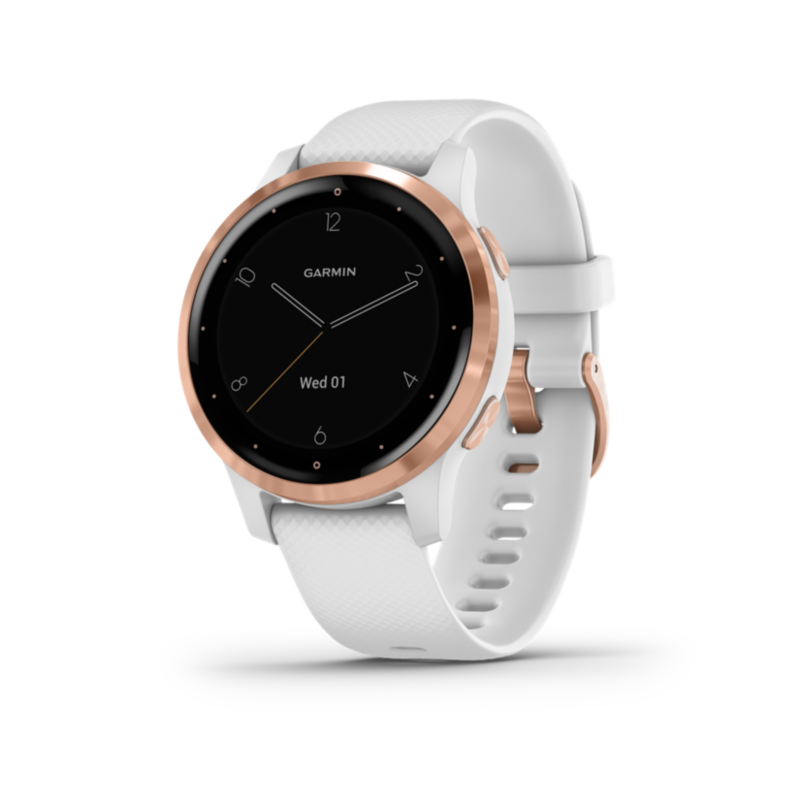 Garmin  vivoactive 4s GPS-Fitness-Smartwatch weiß/roségold HF-Messung | 00753759227739