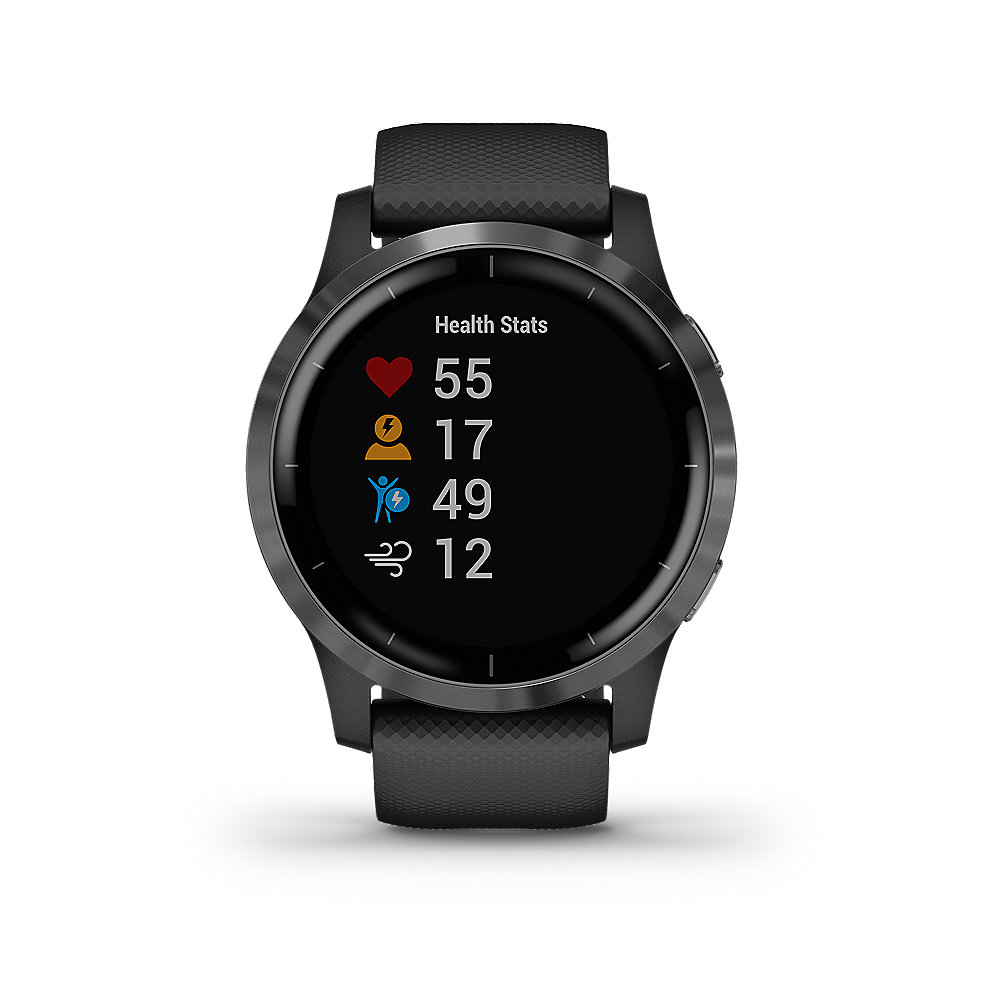 Garmin vivoactive 4 L GPS-Fitness-Smartwatch grau/edelstahl HF-Messung