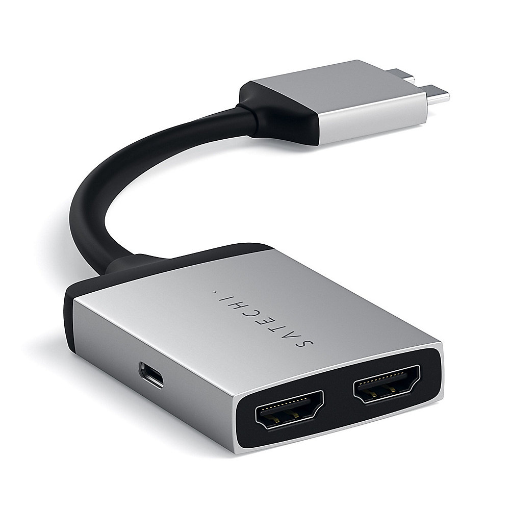 Satechi USB-C Dual HDMI Adapter Silber