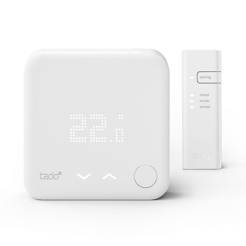 tado° Smart Thermostat Starter Kit V3+ mit 2 Raumthermostaten &amp; Bridge