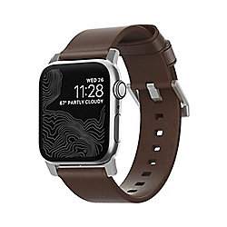 Nomad Strap Modern Leather Brown Connector Silver 38/40 mm