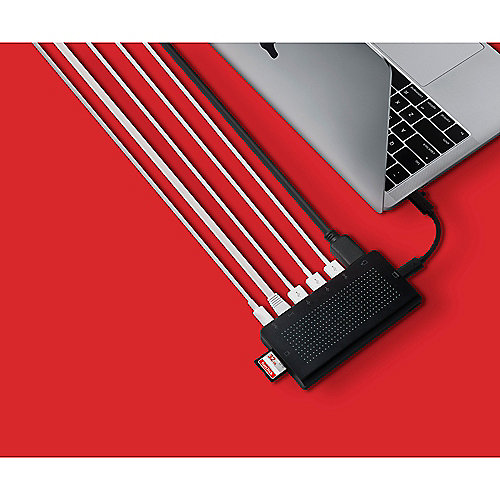 Twelve South StayGo USB-C Hub mit 1-meter Kabel sowie verstaubarem Kurzkabel
