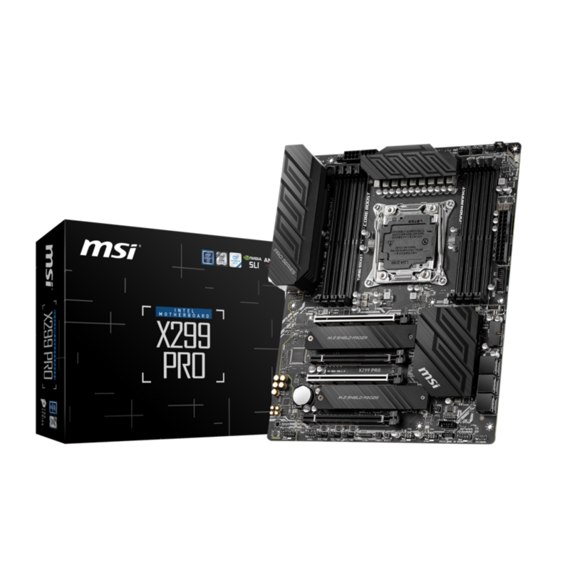 MSI  X299 PRO ATX Mainboard Sockel 2066 USB3.2(Typ C-Gen2)/2xM.2 | 04719072676056