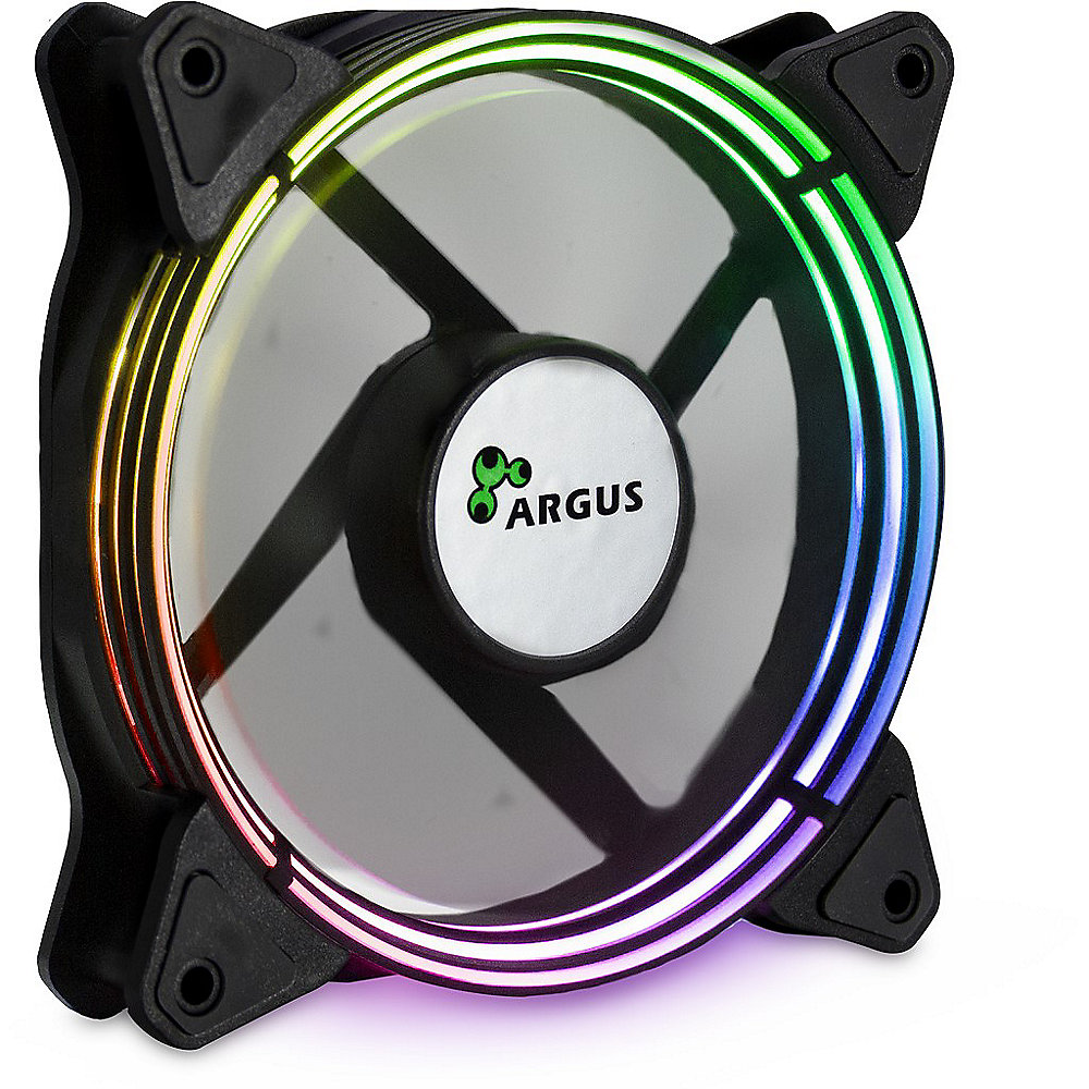 Inter-Tech Argus Valo 1202 LED, 120 mm Gehäuselüfter mit RGB Beleuchtung