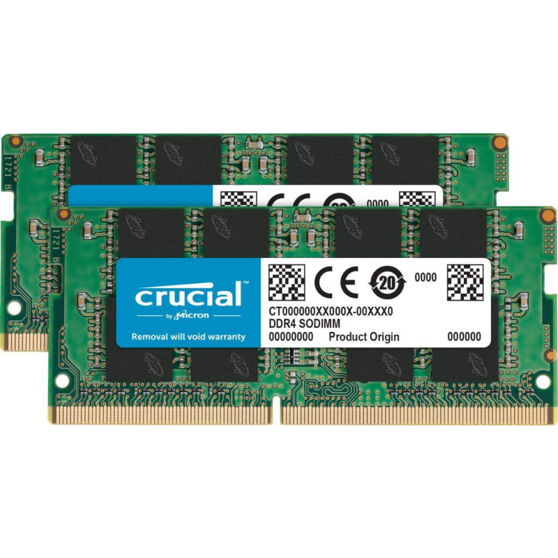 Crucial Technology 64GB (2x32GB) Crucial DDR4-3200 CL 22 SO-DIMM RAM Notebook Speicher Kit | 00649528822505