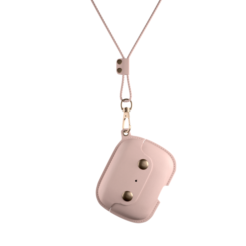 Woodcessories  AirCase Pro AirPod Leather Necklace Case Old Rose | 04260382635856
