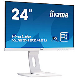 iiyama ProLite XUB2492HSU-W1 60,5cm (23,8&quot;) 16:9 FullHD VGA/DP/HDMI/USB 4ms wei&szlig;