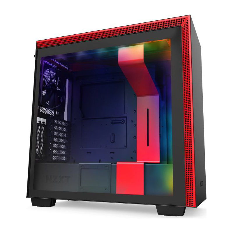 Nzxt  H710i Midi Tower ATX Gehäuse rot/schwarz mit Sichtfenster und RGB | 05060301694952
