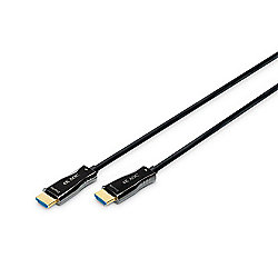 DIGITUS AK-330125-100-S AOC Hybrid Glasfaser HDMI Kabel UHD 4K 10m schwarz