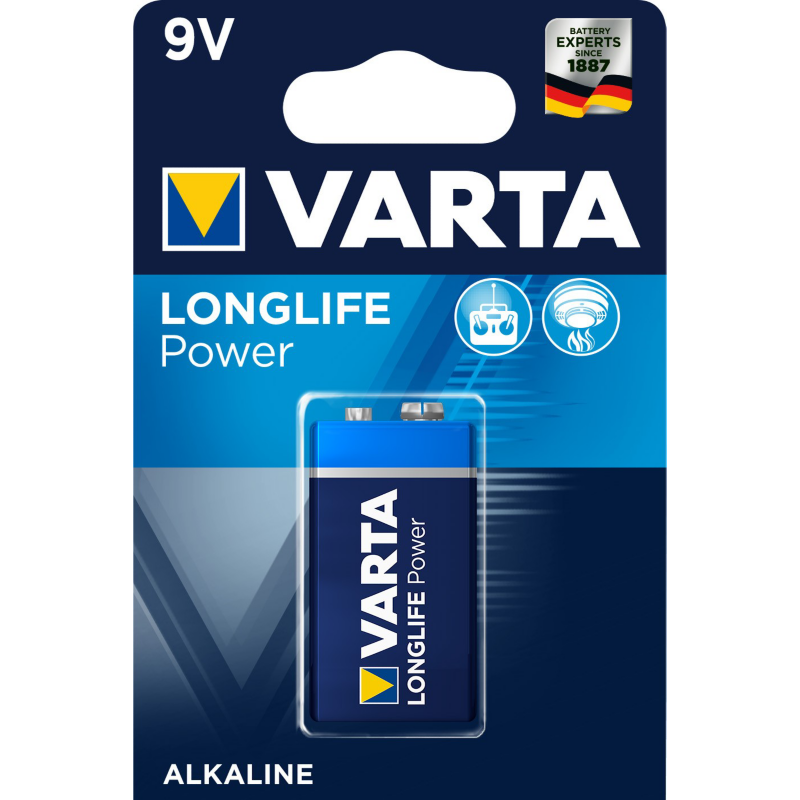 Varta  High Energy Batterie 9V Block 1604D 6LR61 1er Blister | 04008496559862