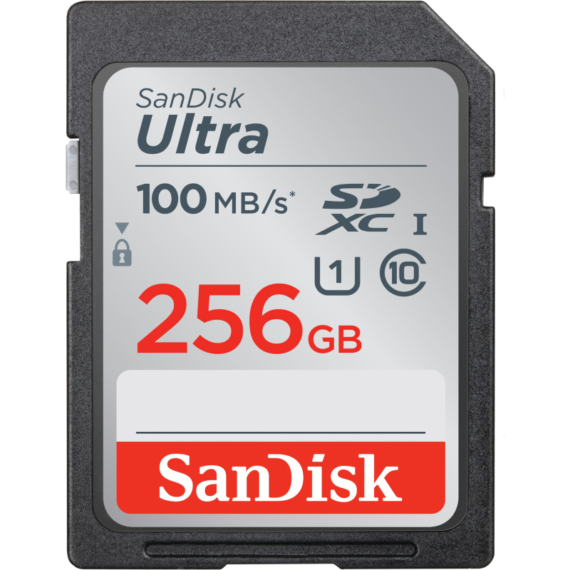 Sandisk  Ultra 256 GB SDXC Speicherkarte (100 MB/s, Class 10, UHS-I) | 00619659178222