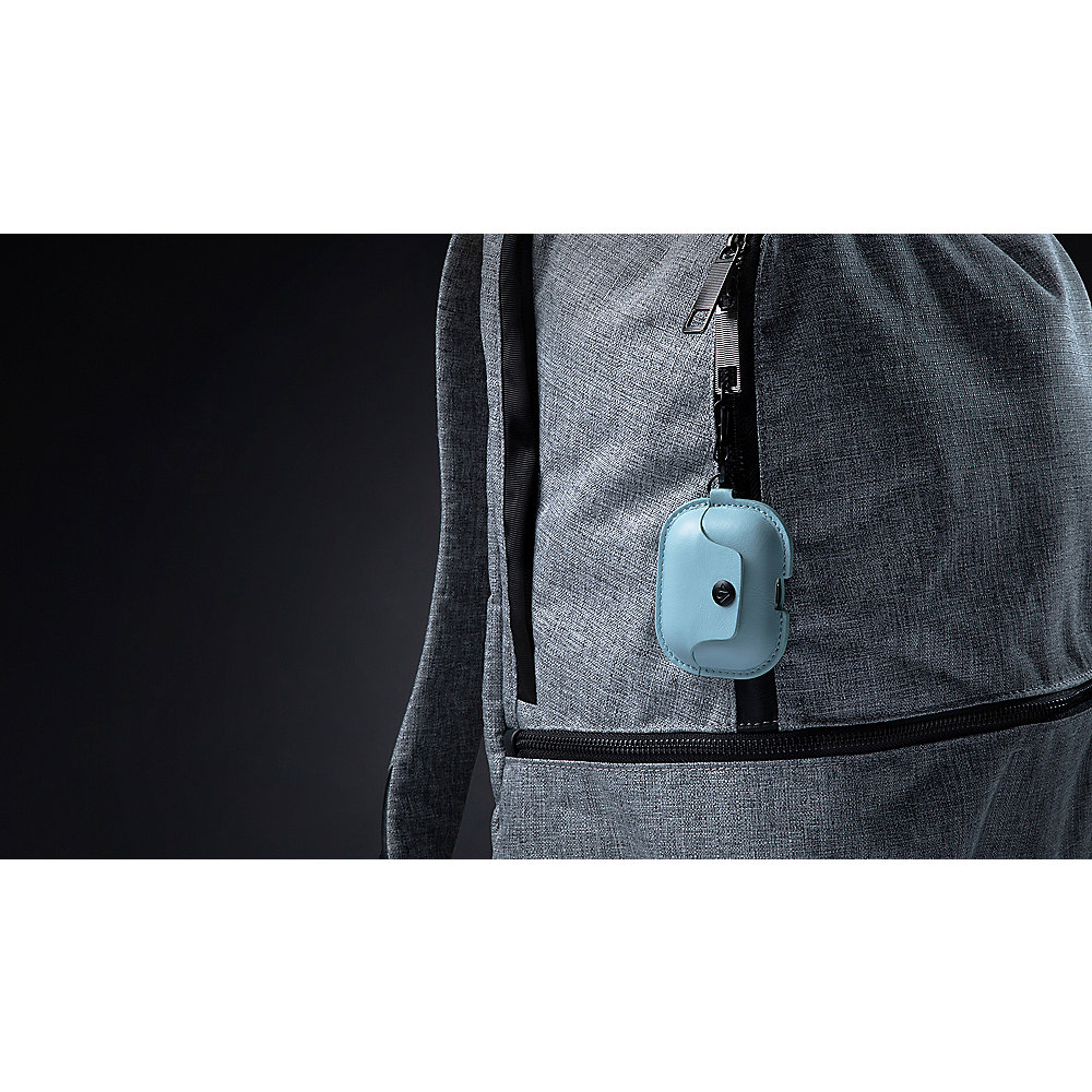 Twelve South AirSnap Pro - Leder Etui für Apple Airpod Pro slate blue