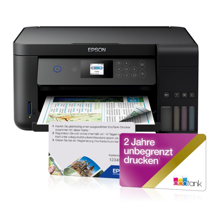 Epson Ecotank Et 2750 Multifunktionsdrucker 2 Jahre Unbegrenzt Drucken Cyberport