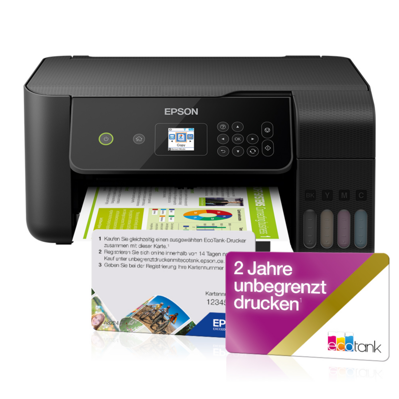 Epson  EcoTank ET-2720 Multifunktionsdrucker + 2 Jahre unbegrenzt Drucken* | 08715946677217