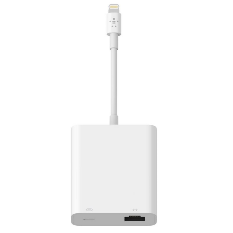 Belkin  Ethernet- und Stromadapter mit Lightning Connector weiß | 00745883748730