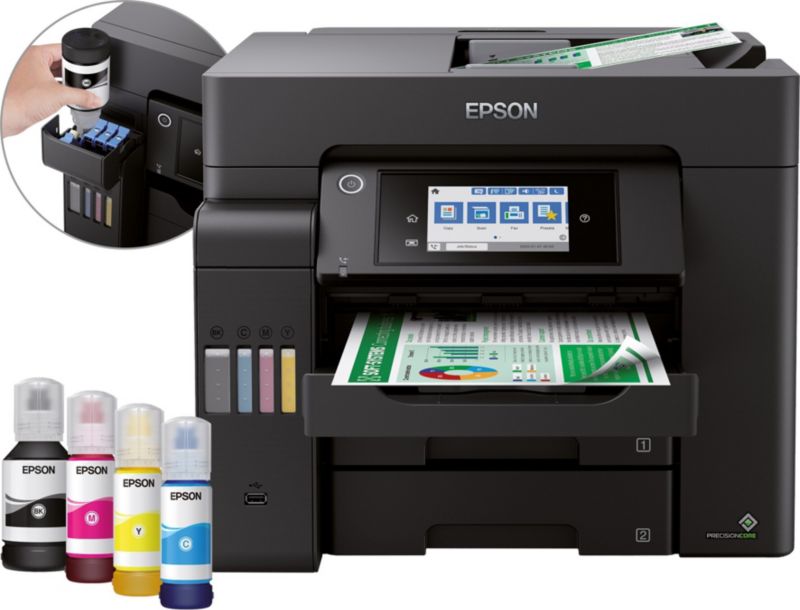 Epson Ecotank Et 5850 Drucker Scanner Kopierer Fax Lan Wlan 80 Cashback Cyberport