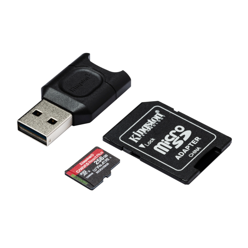 Kingston  Canvas React Plus 256GB microSD Speicherkarte(285MB/s, Class10, UHS-II) | 00740617303414