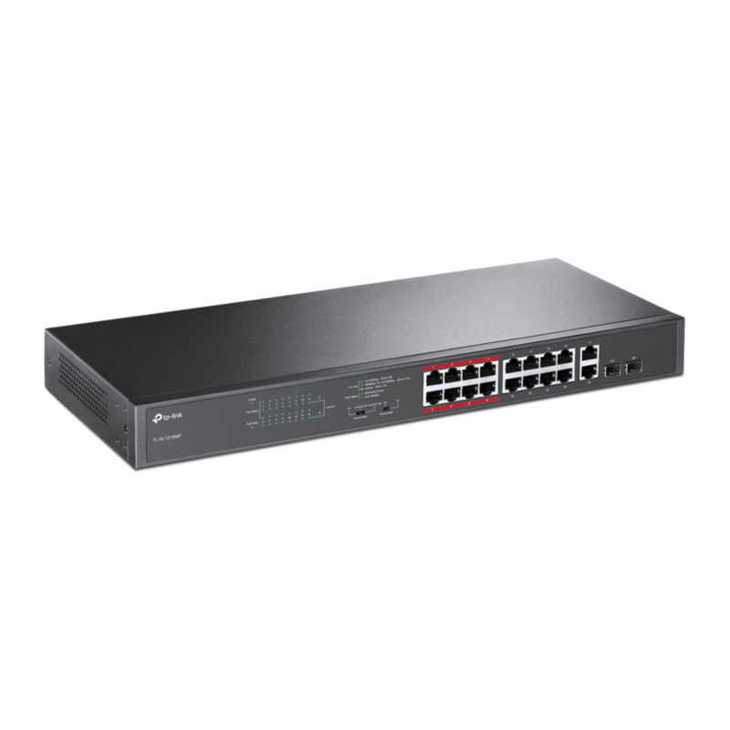 TP-Link  TL-SL1218 16x Port Switch  mit 2 Gigabit und 2x SFP Ports | 06935364099824