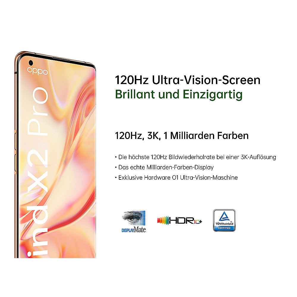 Oppo Find X2 Pro 12/512GB orange Single-Sim ColorOS 7.1 Smartphone