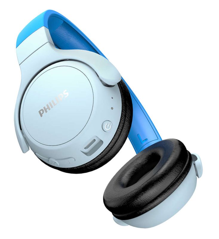 Philips Takh402bl 00 Wireless On Ear Kopfhorer Fur Kinder Faltbar Blau Weiss Cyberport