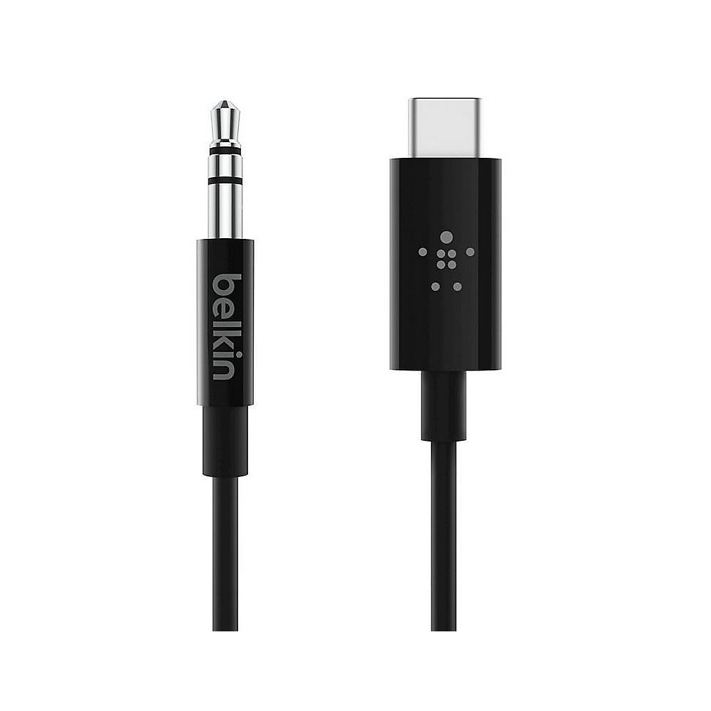 Belkin RockStar 3,5-mm-Klinken-Audio-Kabel mit USB-C Stecker 0,9m Schwarz