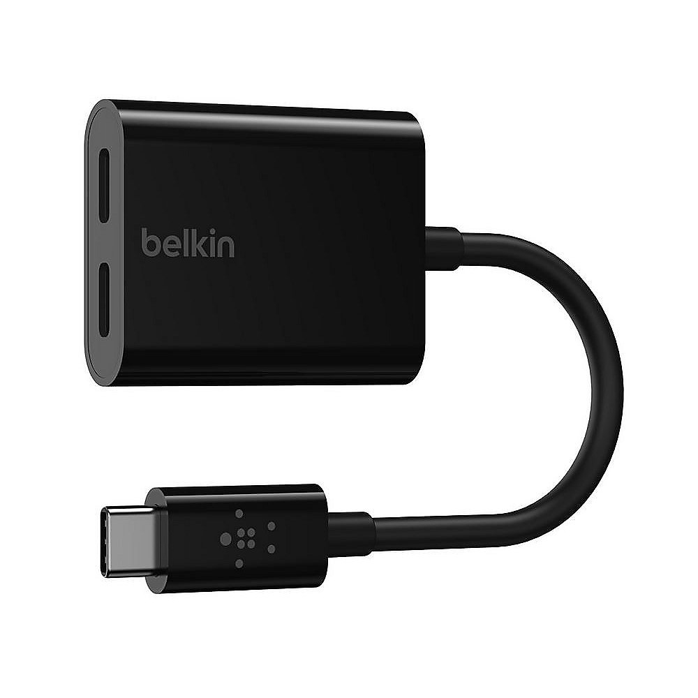 Belkin RockStar USB-C Audio- und Ladeadapter Schwarz