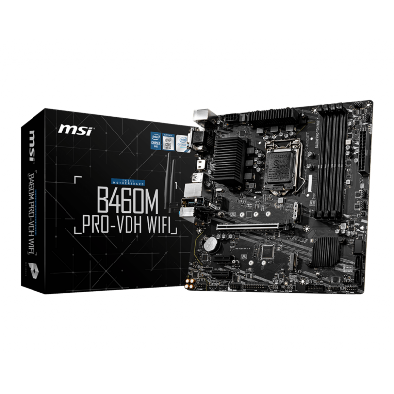 MSI  B460M PRO-VDH WIFI mATX Mainboard Sockel 1200 M.2/HDMI/DVI/VGA WIFI | 04719072730376