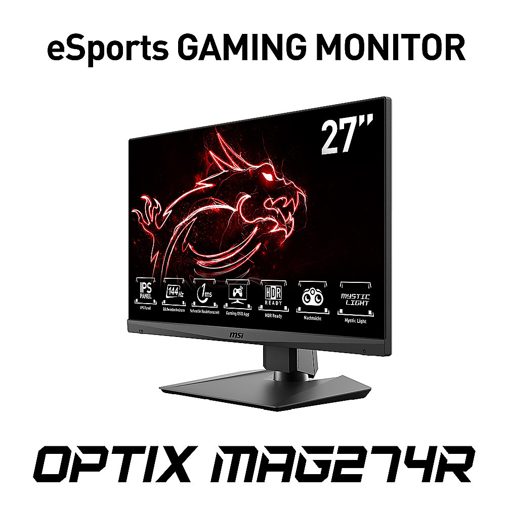 MSI Optix MAG274R 69cm (27") FHD IPS Gaming-Monitor DP/HDMI/DVI FreeSync 1ms