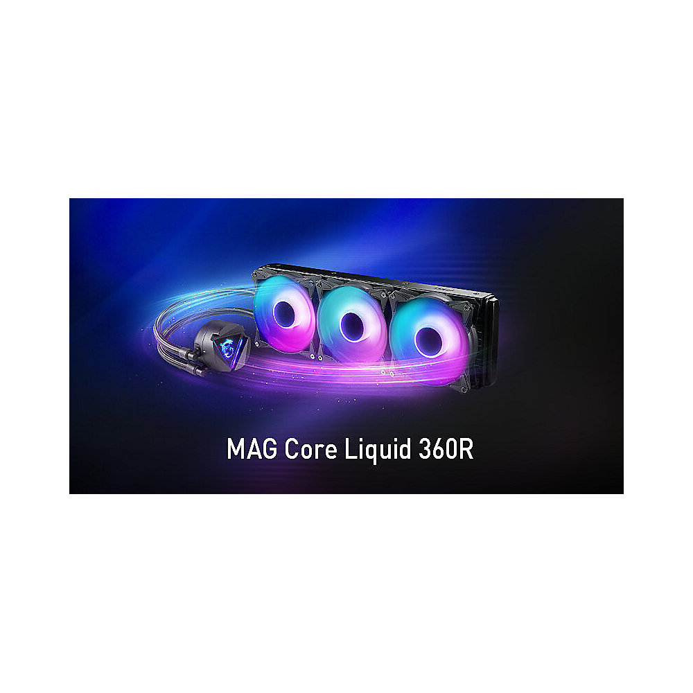 MSI MAG Core Liquid 360R CPU Komplettwasserkühlung für AMD und Intel CPU