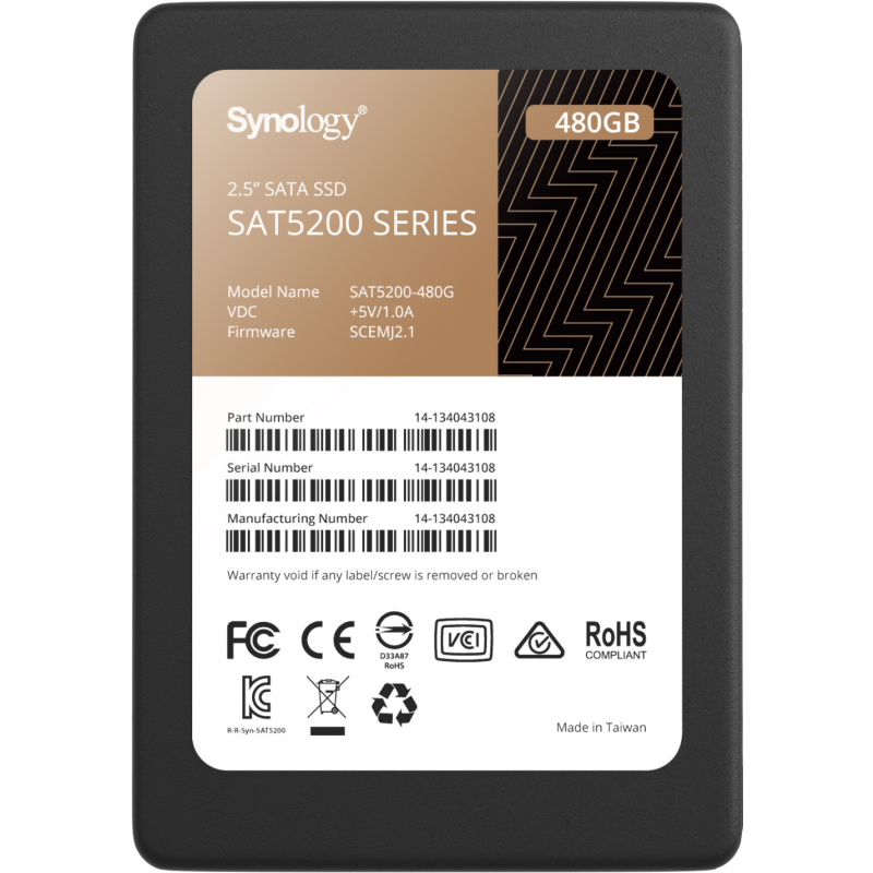Synology  SAT5200-480G SATA SSD für NAS 480 GB 2,5″ | 04711174723843