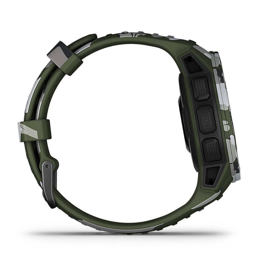 Garmin Instinct Solar Camo GPS-Multisport-Smartwatch grün