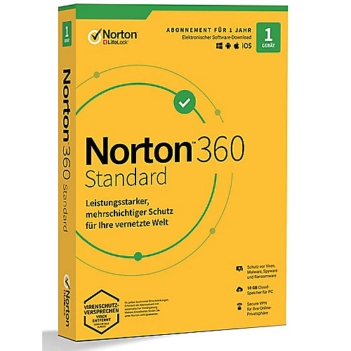 Norton LifeLock 360 Stardard 1 Gerät 1 Jahr Generic BOX