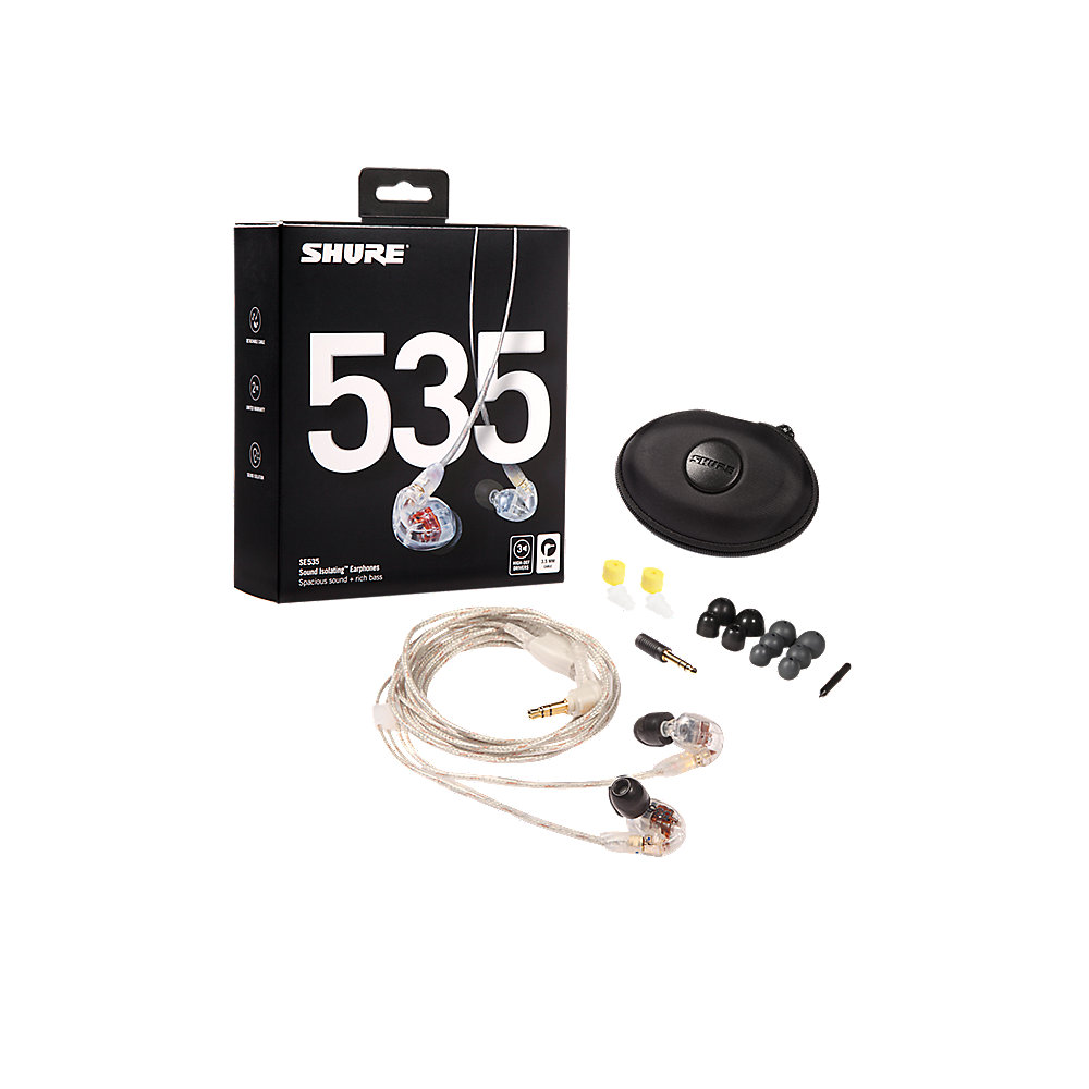 Shure SE535-CL-EFS Sound Isolating Ohrhörer, clear