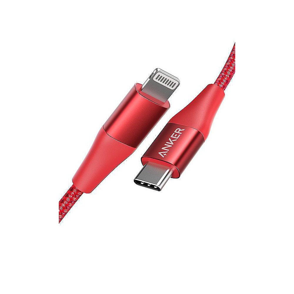 Anker PowerLine+ II USB-C auf Lightning Kabel 1m rot