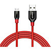 Anker PowerLine+ USB-A auf Micro-USB Kabel 0,9m rot + Tasche
