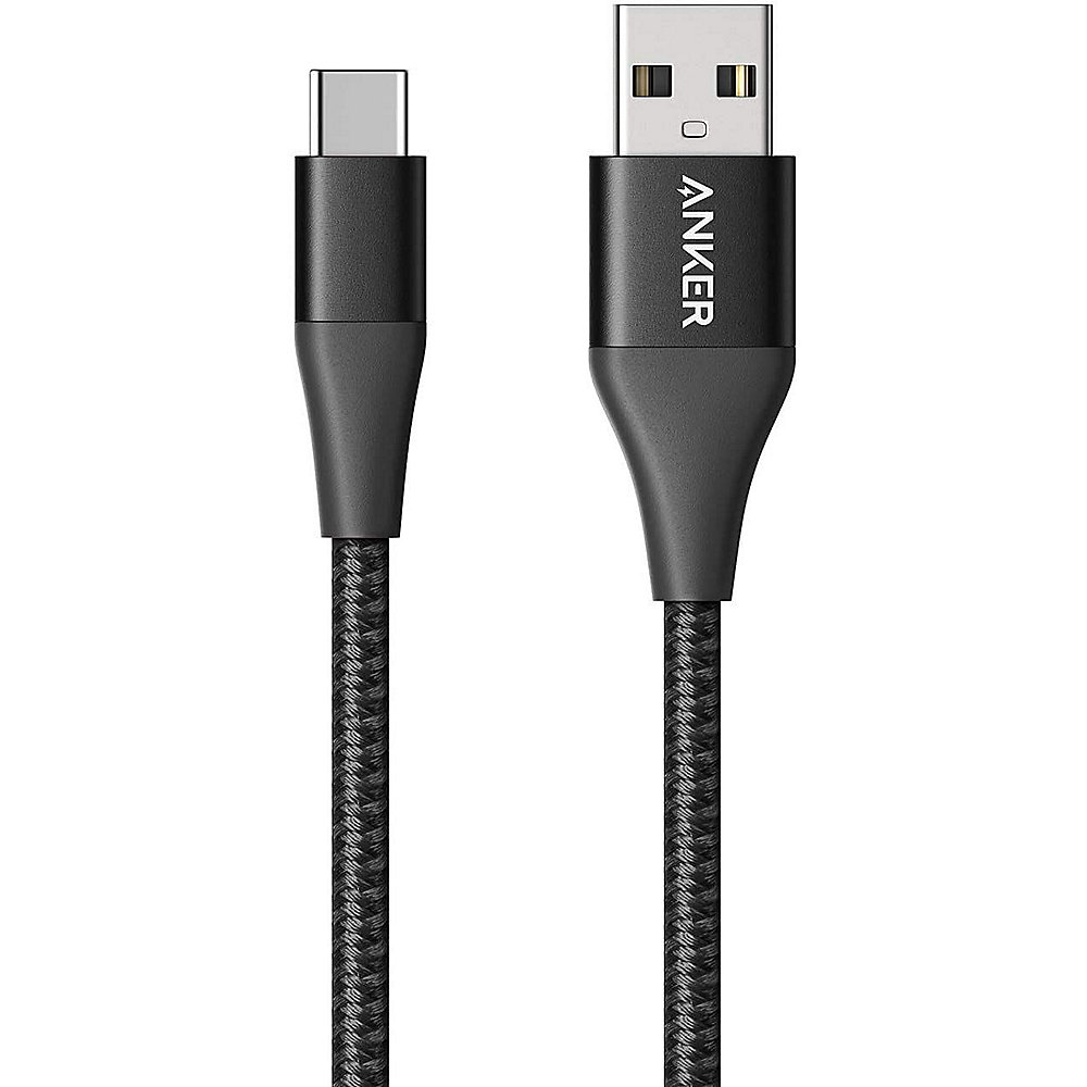 Anker PowerLine Select+ II USB-A auf USB-C Kabel 0,9m schwarz + Tasche