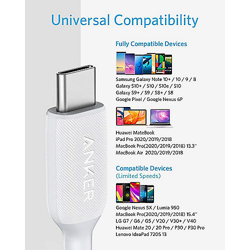 Anker PowerLine III USB-C auf USB-C Kabel 0,9m weiß