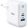 Anker PowerPort+ Atom III 60W Power IQ 2-Port USB/USB-C Ladegerät weiß