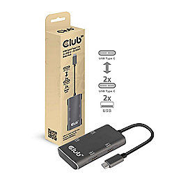Club 3D USB Gen2 Typ-C auf 2x USB A + 2x USB C Daten Hub