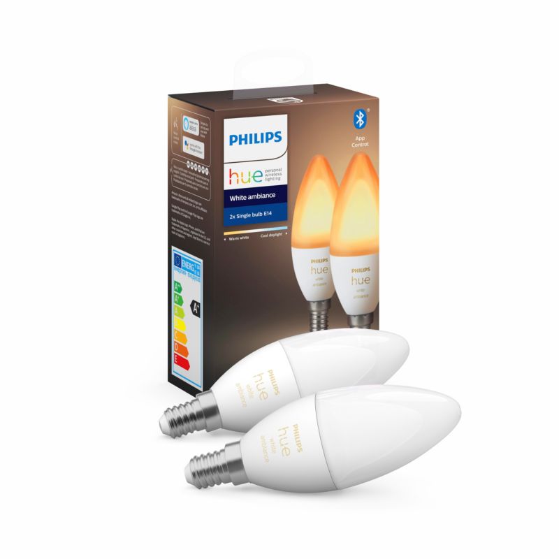 Doppelpack Philips Hue White Ambiance E14 mit Bluetooth & Zigbee