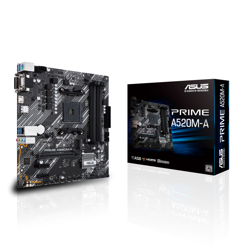 Asus  PRIME A520M-A mATX Mainboard Sockel AM4 M.2/USB3.2/HDMI/DVI/D-Sub/SATA | 04718017826860