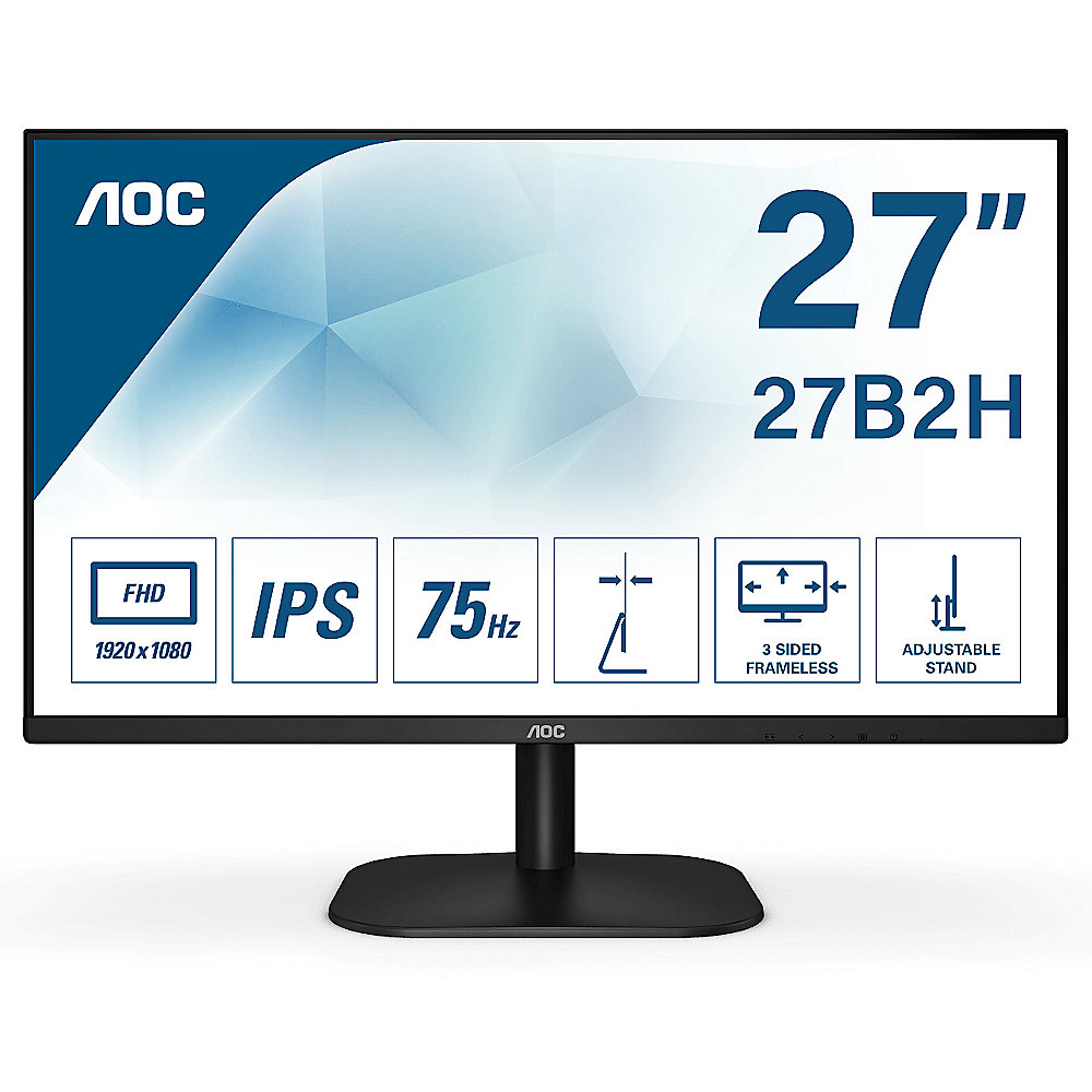 AOC 27B2H 68,6cm (27") Full HD IPS Monitor 16:9 VGA/HDMI 250cd/m²