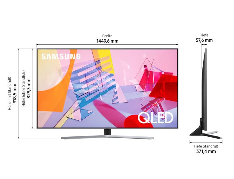 Samsung Qled Gq65q64t 163cm 65 4k Uhd Smart Tv Fernseher Cyberport