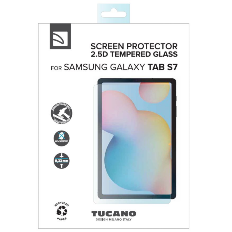 Tucano  Schutzfolie aus gehärtetem Glas für Samsung Tab S8 / S7, klar | 08020252164550