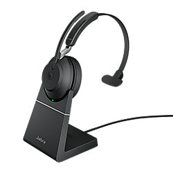 Jabra Evolve 2 65 MS Wireless Mono Headset schwarz m. Ladestation